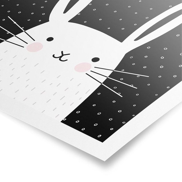 Posters black and white Zoo With Patterns - Hase