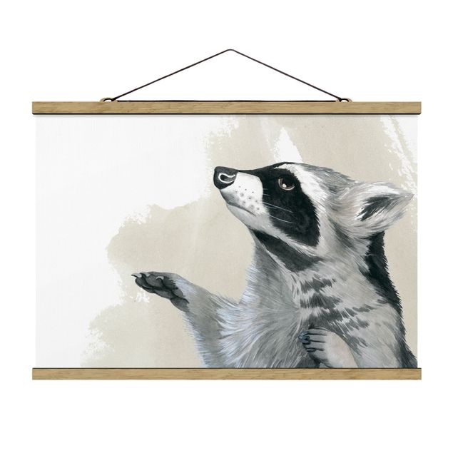 Nursery wall art Forest Friends - Raccoon