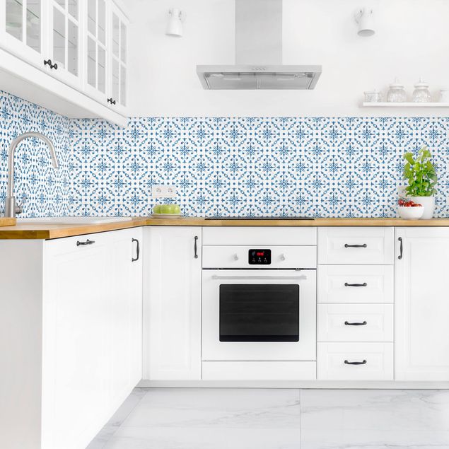 Kitchen splashback tiles Watercolour Tiles - Tavira