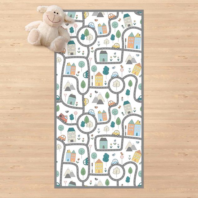 Outdoor rugs Playoom Mat City Traffic- Out And About With The Car
