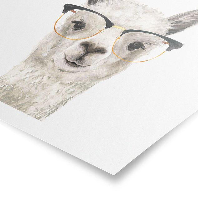 Modern art prints Hip Lama With Glasses I