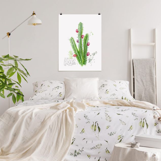 Floral canvas Cactus With Bibel Verse II