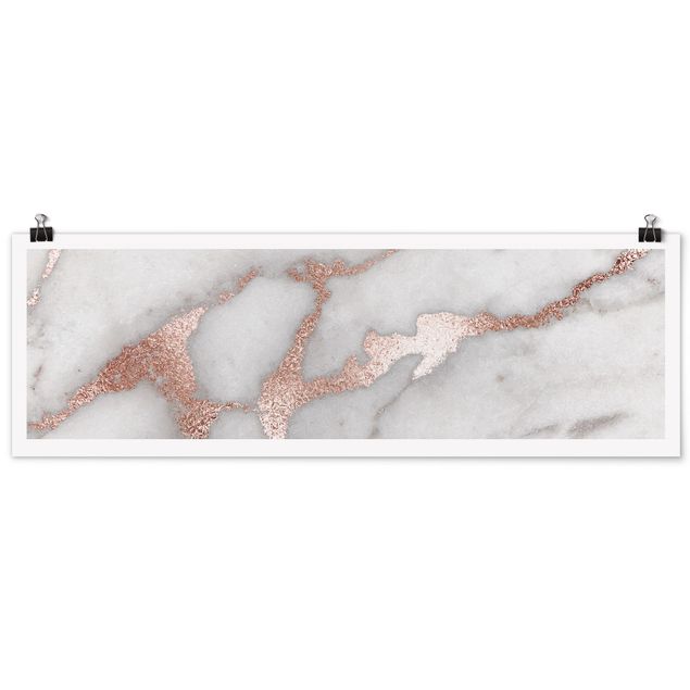 Abstract art prints Marble Look With Glitter