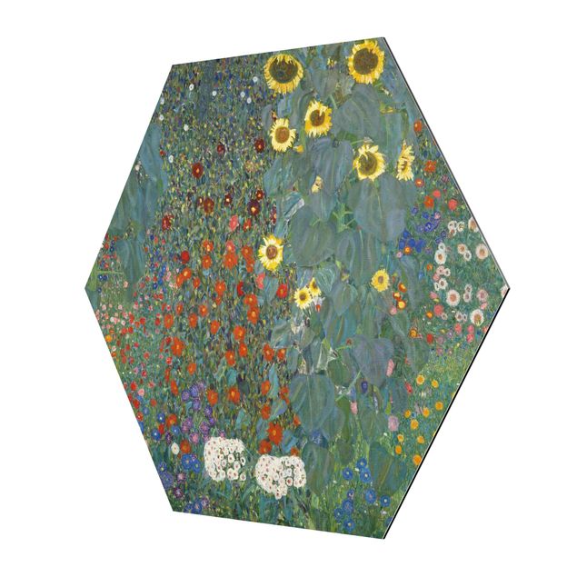 Flower print Gustav Klimt - Garden Sunflowers