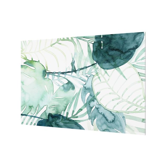 Glass Splashback - Palm Fronds In Water Color II - Landscape 2:3