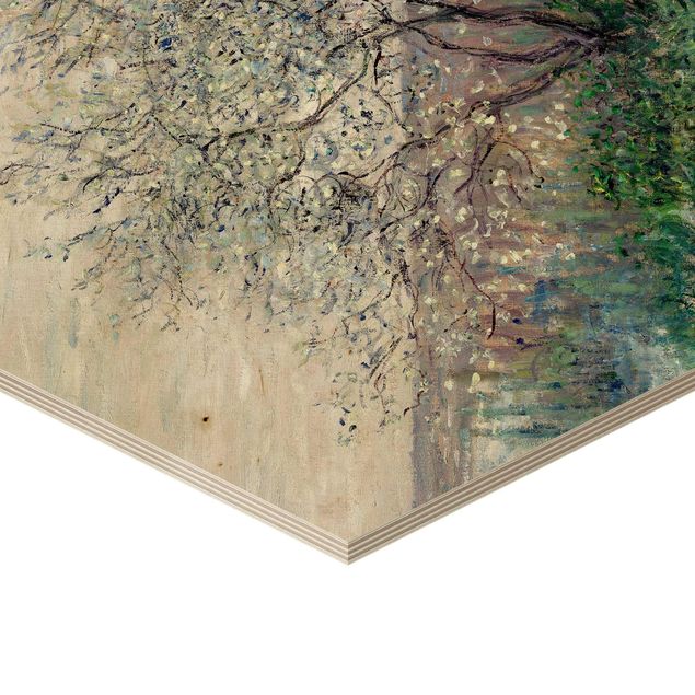 Wood prints Claude Monet - Spring in Vétheuil