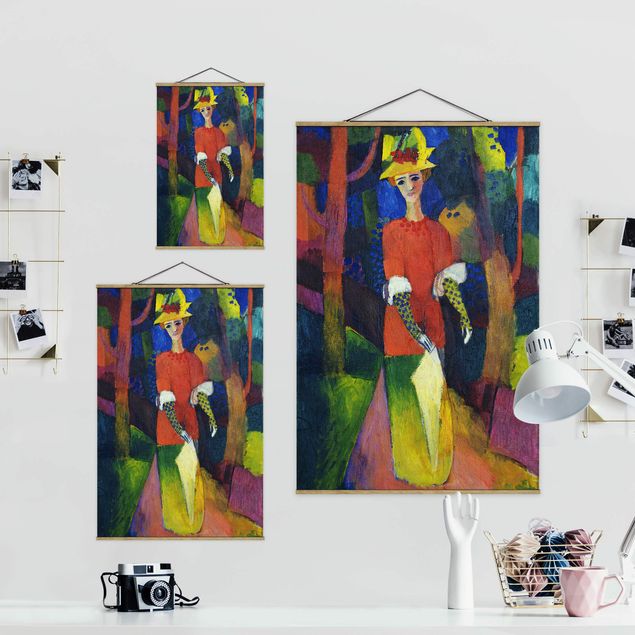 Prints multicoloured August Macke - Woman in Park