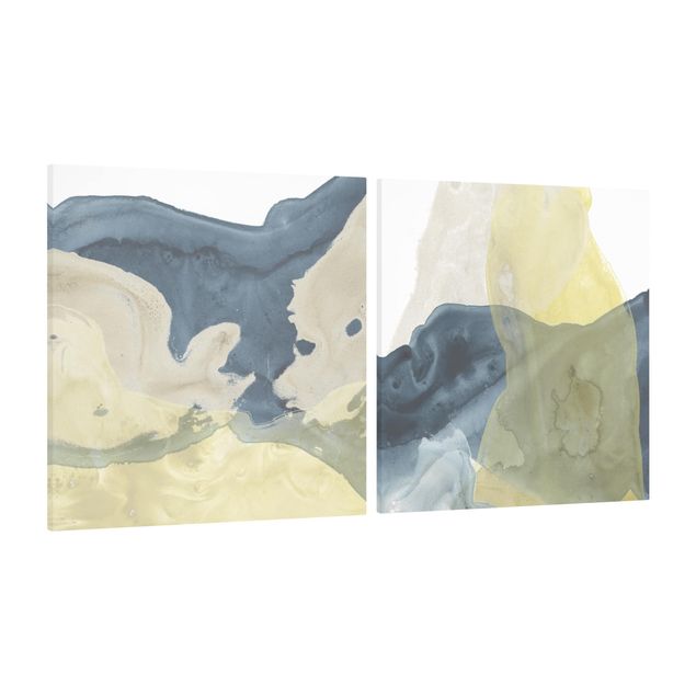 Canvas abstract Ocean And Desert Set I