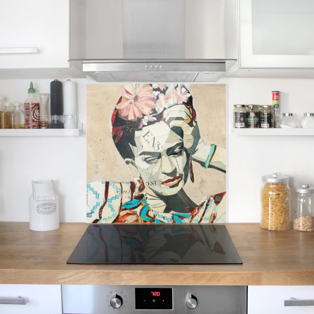 Glass splashback art print Frida Kahlo - Collage No.1