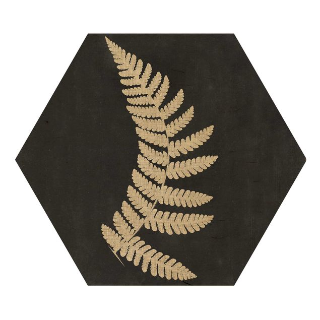 Prints on wood Fern With Linen Structure IV