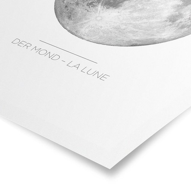 Grey prints The Moon - La Lune