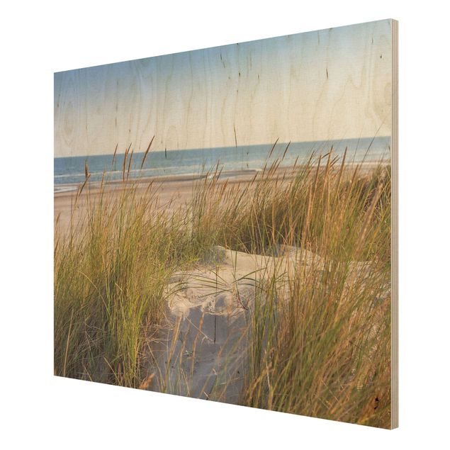 Wood prints beach Beach Dune At The Sea