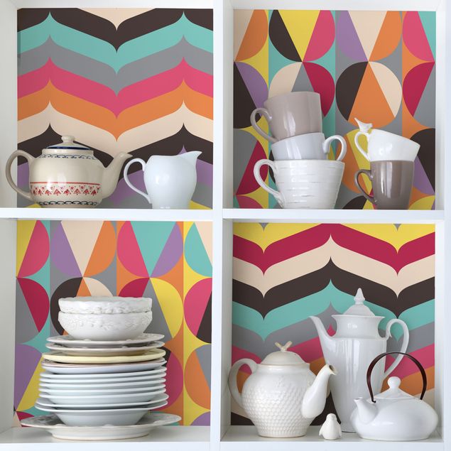 Adhesive films for furniture patterns Two 60s Retro Patterns
