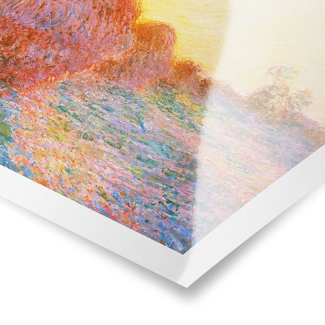 Posters art print Claude Monet - Haystack In Sunlight