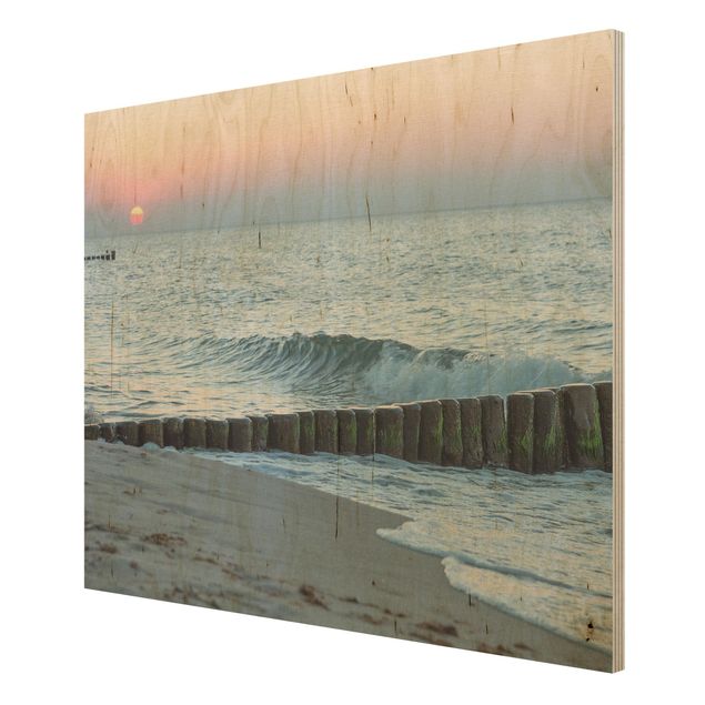 Wood prints beach Sunset At The Beach