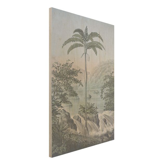 Kitchen Vintage Illustration - Landscape With Palm Tree