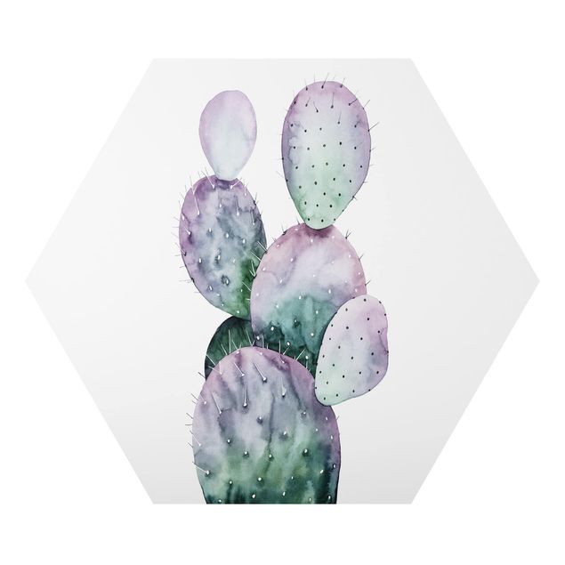 Purple canvas wall art Cactus In Purple II