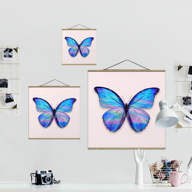 Prints modern Holographic Butterfly