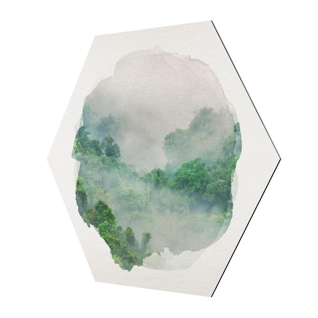 Prints flower WaterColours - Jungle In The Mist