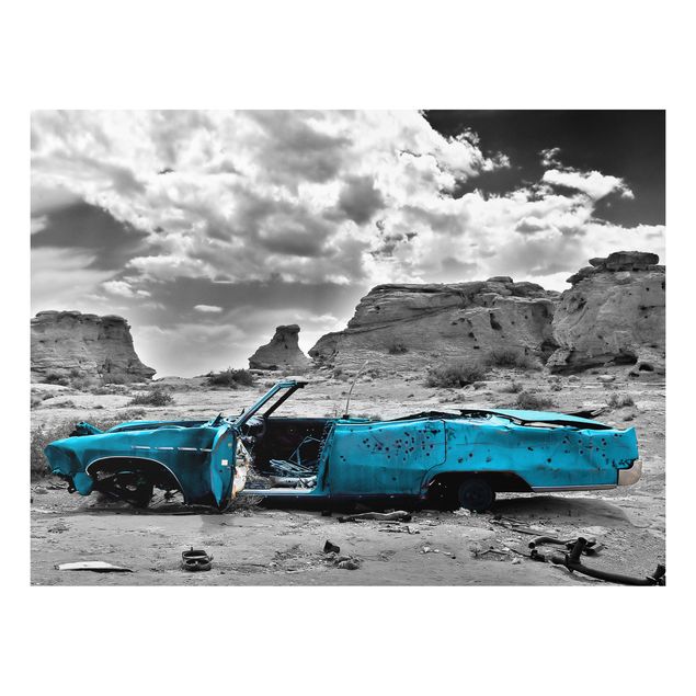 Landscape canvas prints Turquoise Cadillac
