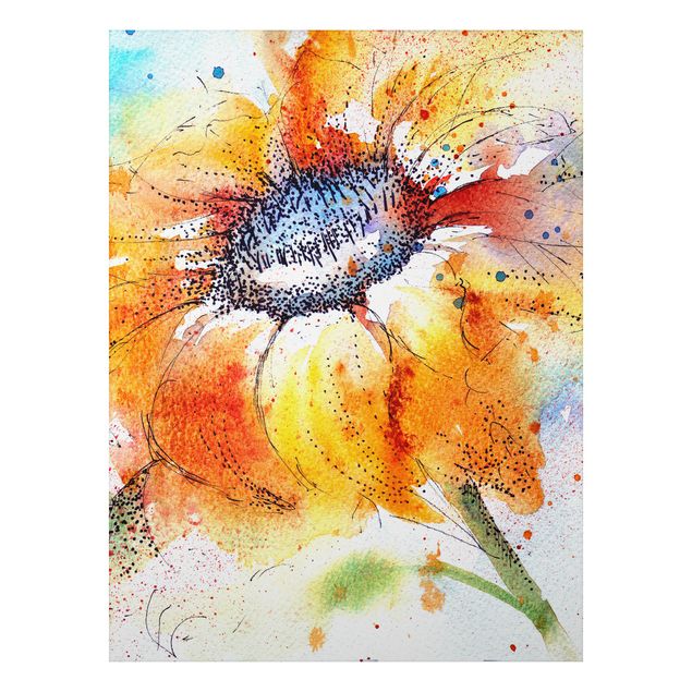 Sunflower print Painted Sunflower