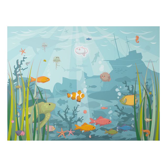 Prints fishes No.EK57 Oceanic Landscape