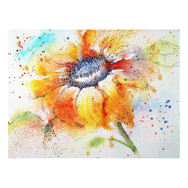 Sunflower print Painted Sunflower