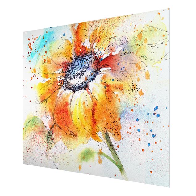 Flower print Painted Sunflower