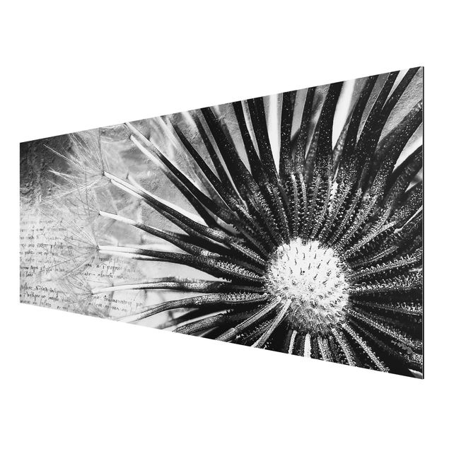 Flower print Dandelion Black & White