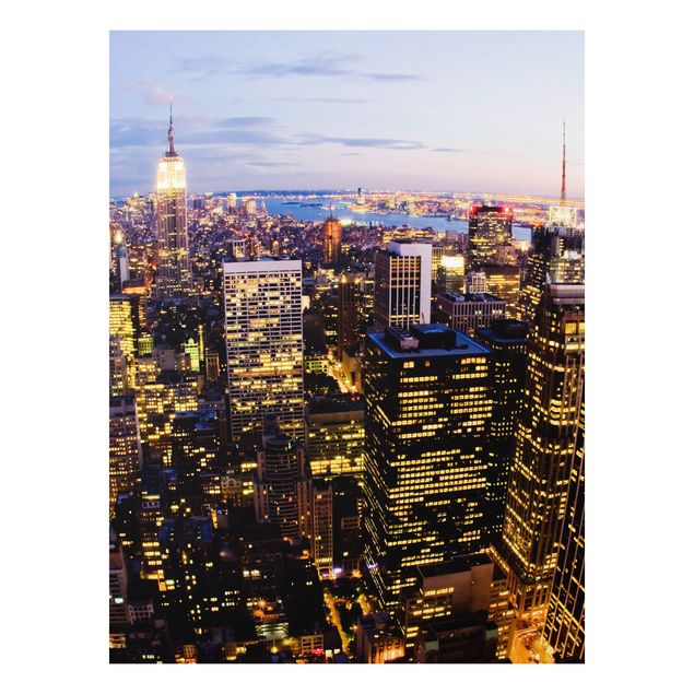 Prints New York New York Skyline At Night