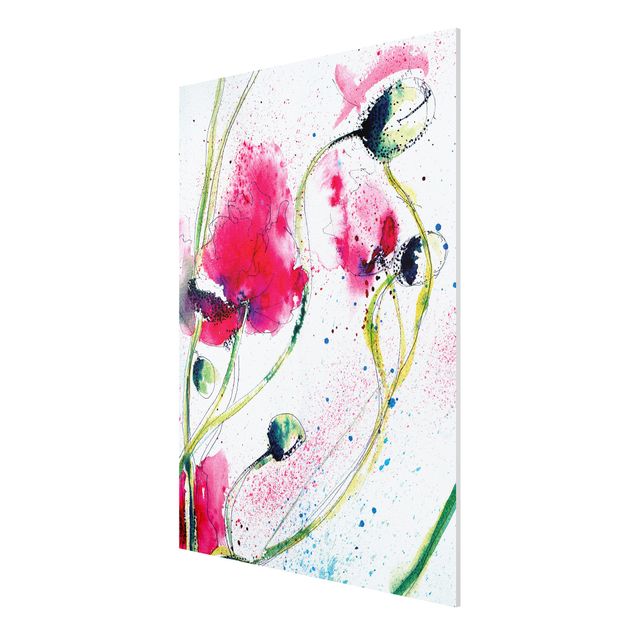 Floral canvas Painted Poppies