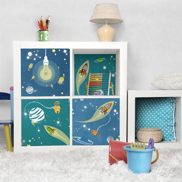 Adhesive films for furniture frosted Universe And Astronaut Set