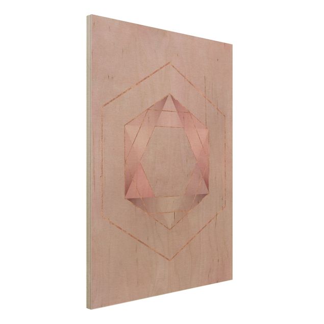 Kitchen Geometry In Pink And Gold I