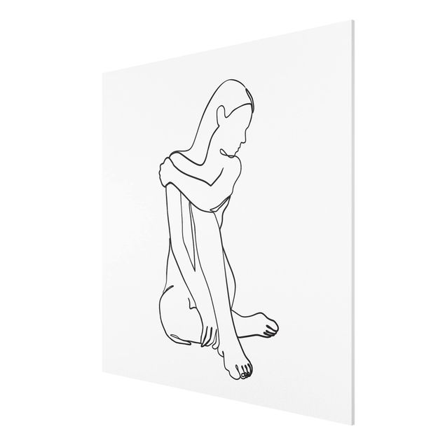 Art prints Line Art Woman Nude Black And White