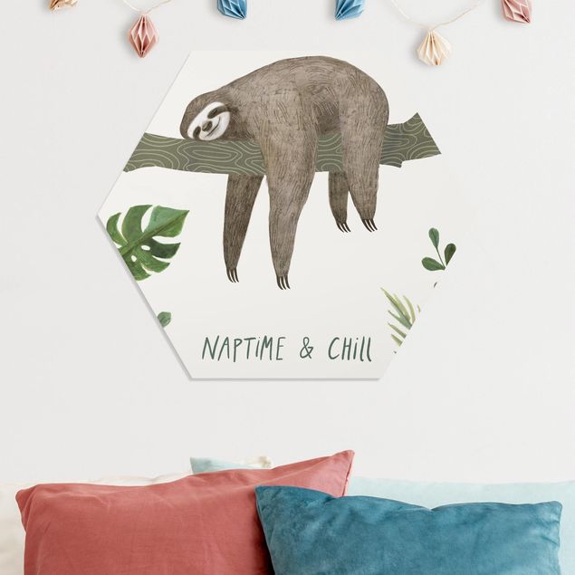 Animal wall art Sloth Sayings - Chill