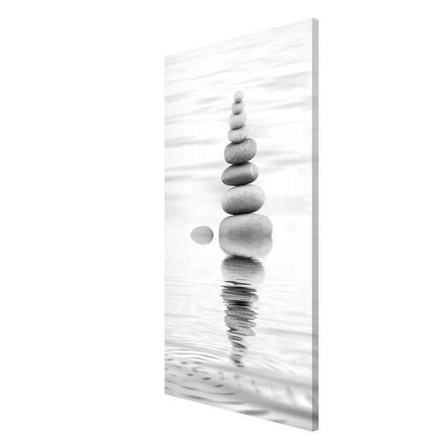 Art posters Stone Tower In Water Black And White