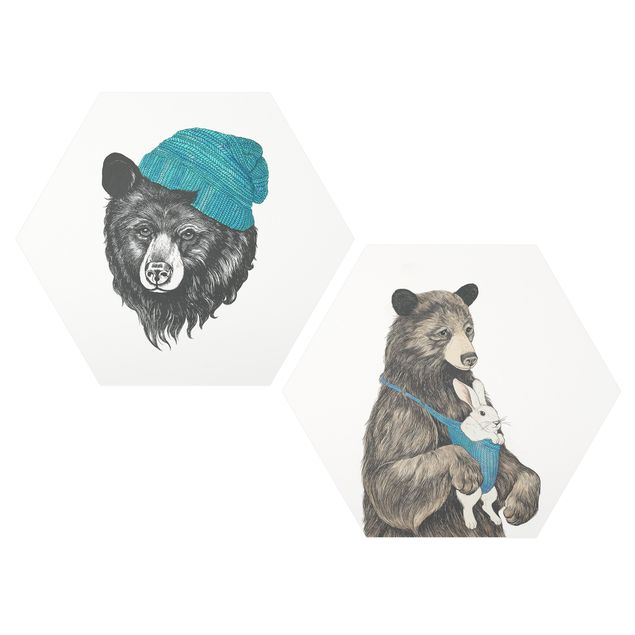 Prints animals Bear Couple