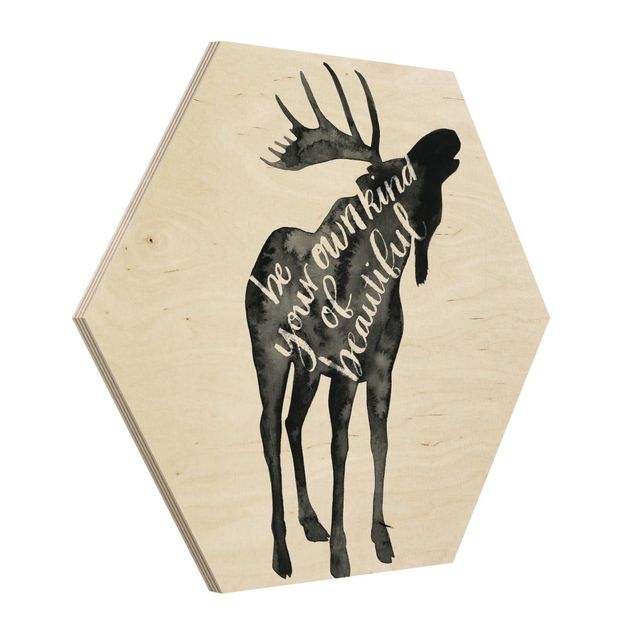 Prints on wood Animals With Wisdom - Elk