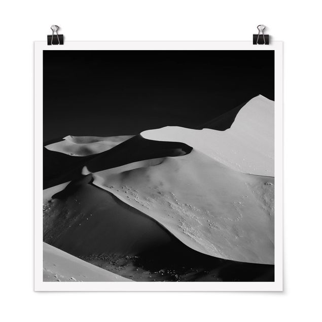 Black and white poster prints Desert - Abstract Dunes
