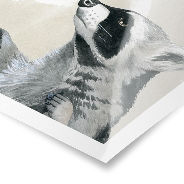 Grey prints Forest Friends - Raccoon