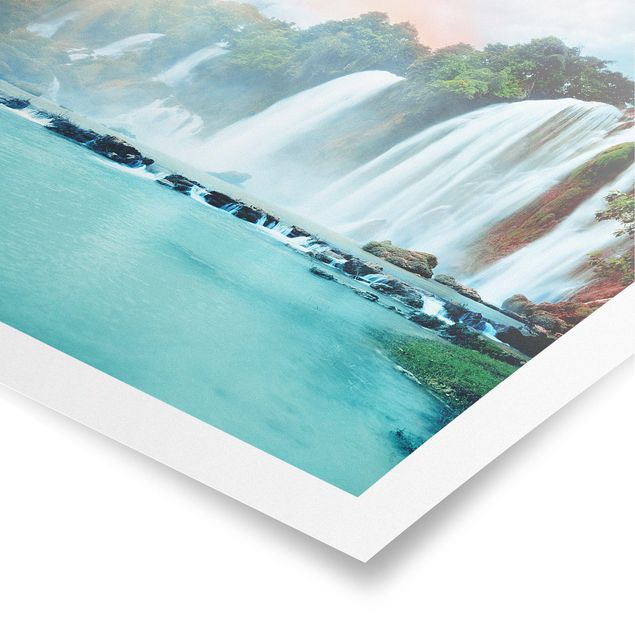 Modern art prints Waterfall Panorama