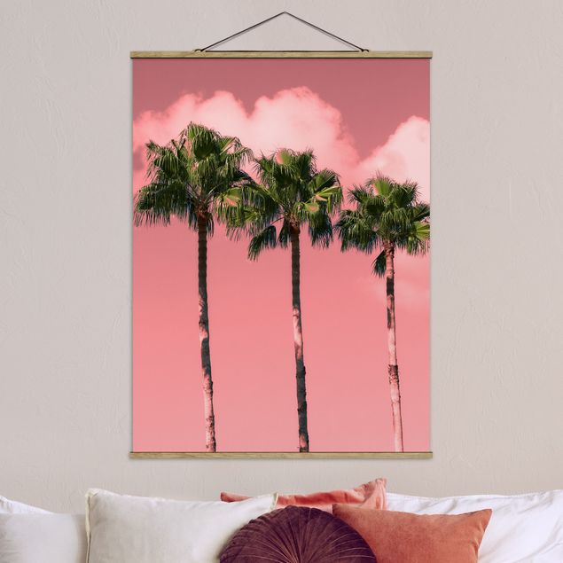 Kitchen Palm Trees Against Sky Pink