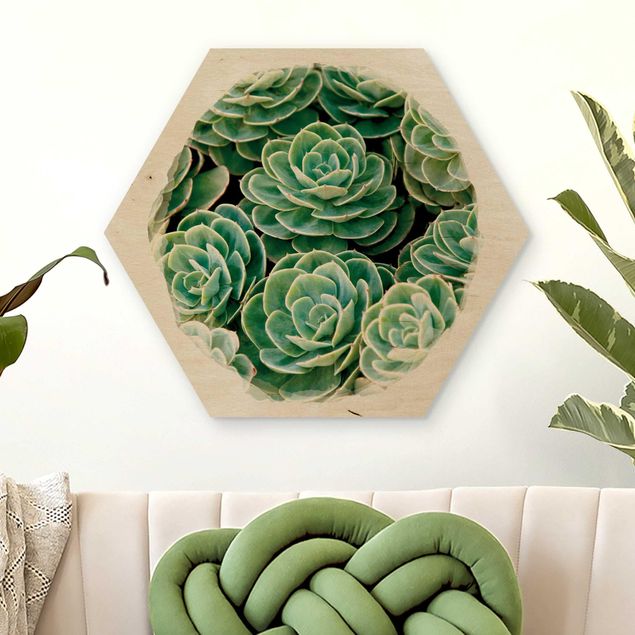 Kitchen Water Colours - Green Succulents