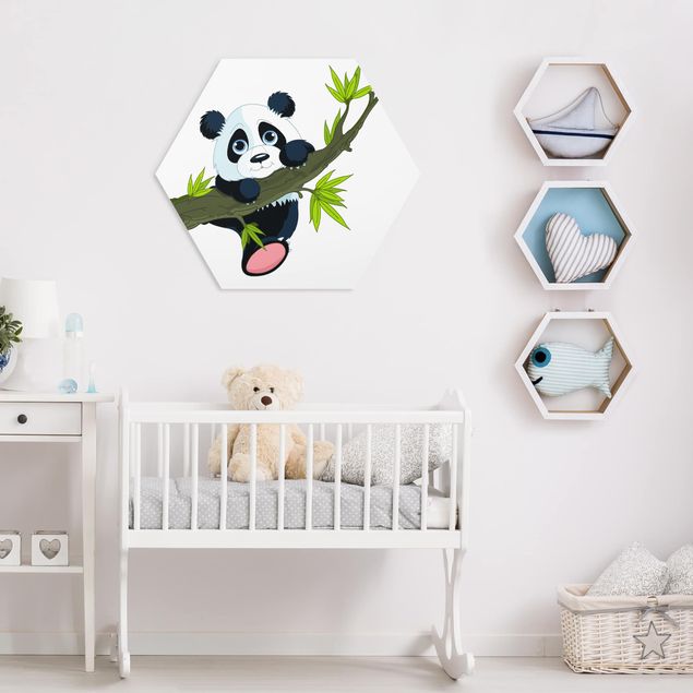 Landscape wall art Climbing Panda