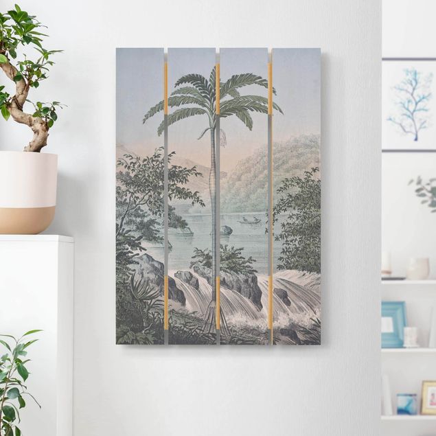 Kitchen Vintage Illustration - Landscape With Palm Tree