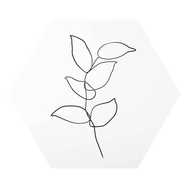 Floral picture Line Art Branch Black And White