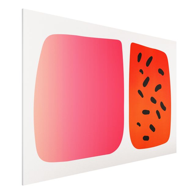 Kitchen Abstract Shapes - Melon And Pink