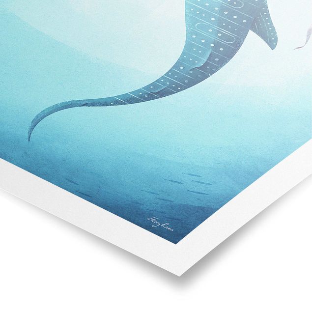 Prints blue The Whale Shark