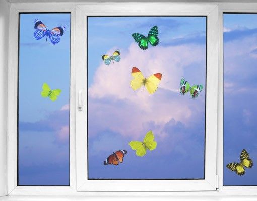 Window stickers animals Butterflies Set 1