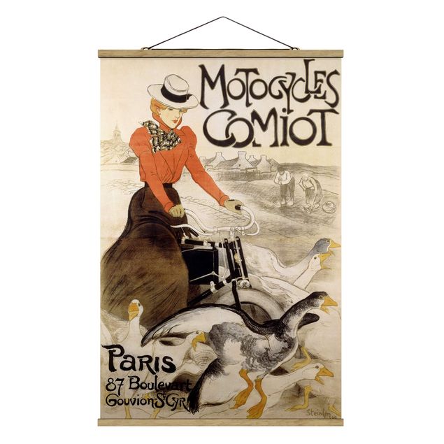 Prints vintage Théophile Steinlen - Poster For Motor Comiot